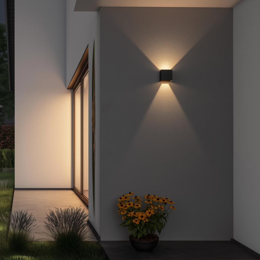 Brilagi - LED Venkovní nástěnné svítidlo CUBE LED/6W/230V antracit IP54