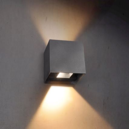 Brilagi - LED Venkovní nástěnné svítidlo CUBE LED/6W/230V antracit IP54