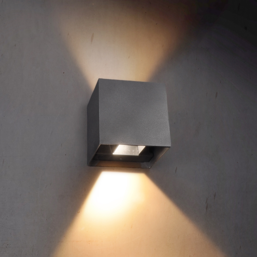 Brilagi - LED Venkovní nástěnné svítidlo CUBE LED/6W/230V antracit IP54