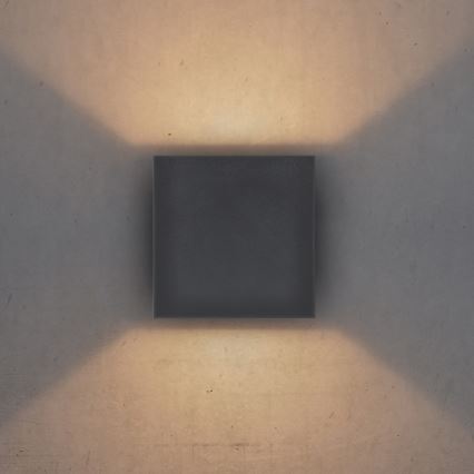 Brilagi - LED Venkovní nástěnné svítidlo CUBE LED/6W/230V antracit IP54