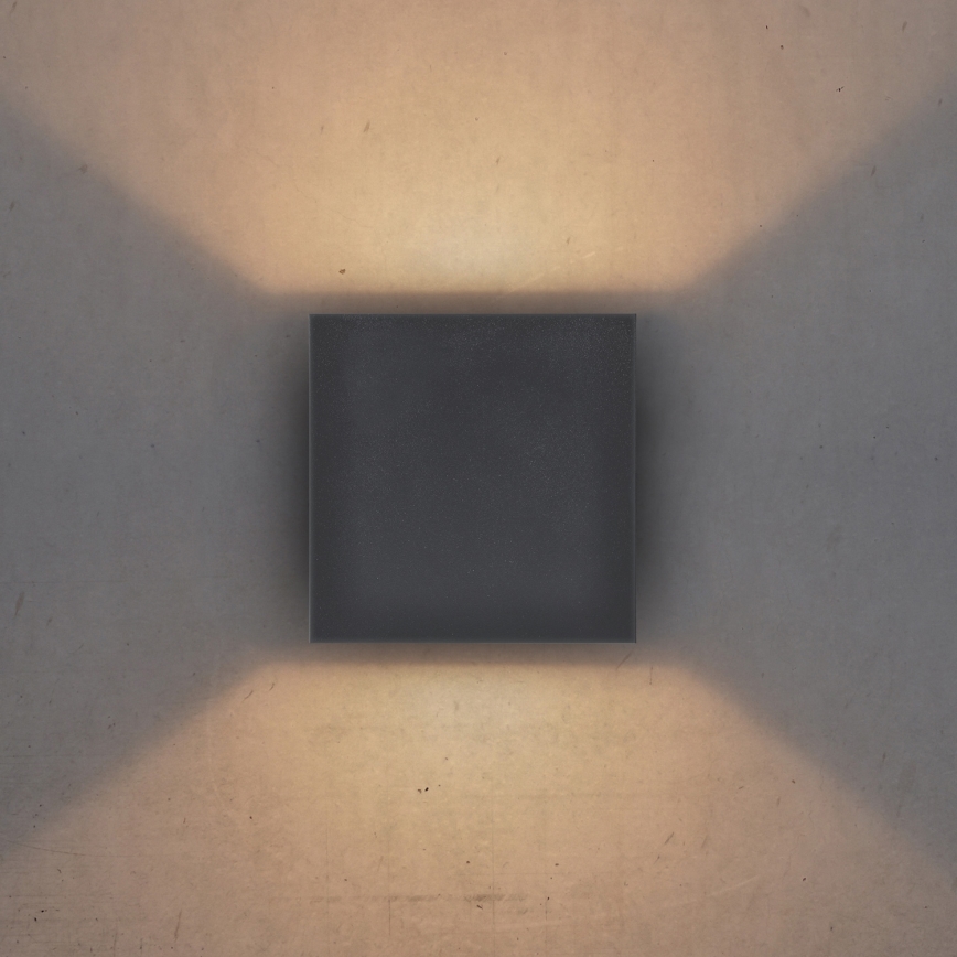 Brilagi - LED Venkovní nástěnné svítidlo CUBE LED/6W/230V antracit IP54