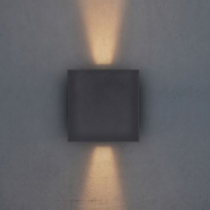 Brilagi - LED Venkovní nástěnné svítidlo CUBE LED/6W/230V antracit IP54