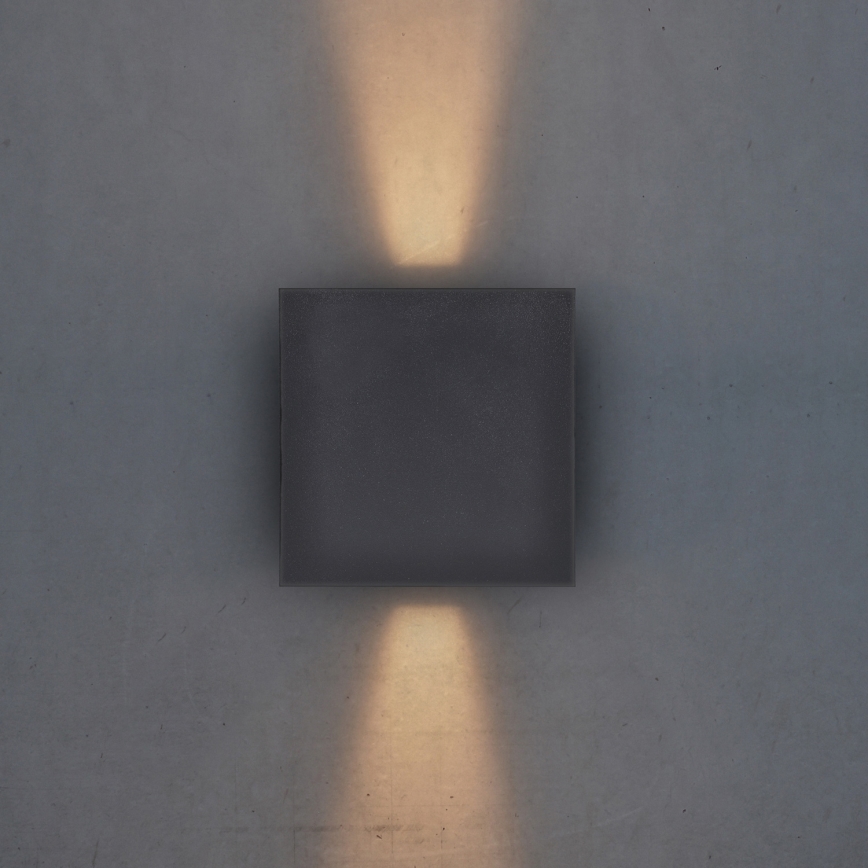 Brilagi - LED Venkovní nástěnné svítidlo CUBE LED/6W/230V antracit IP54
