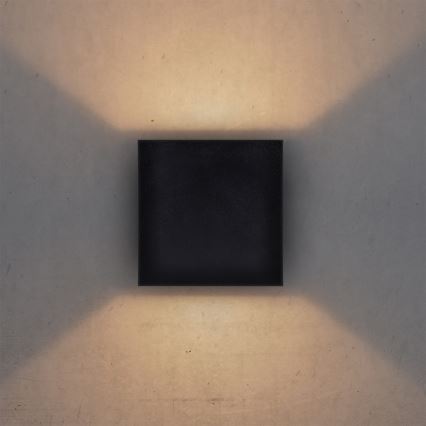 Brilagi - LED Venkovní nástěnné svítidlo CUBE LED/6W/230V černá IP54