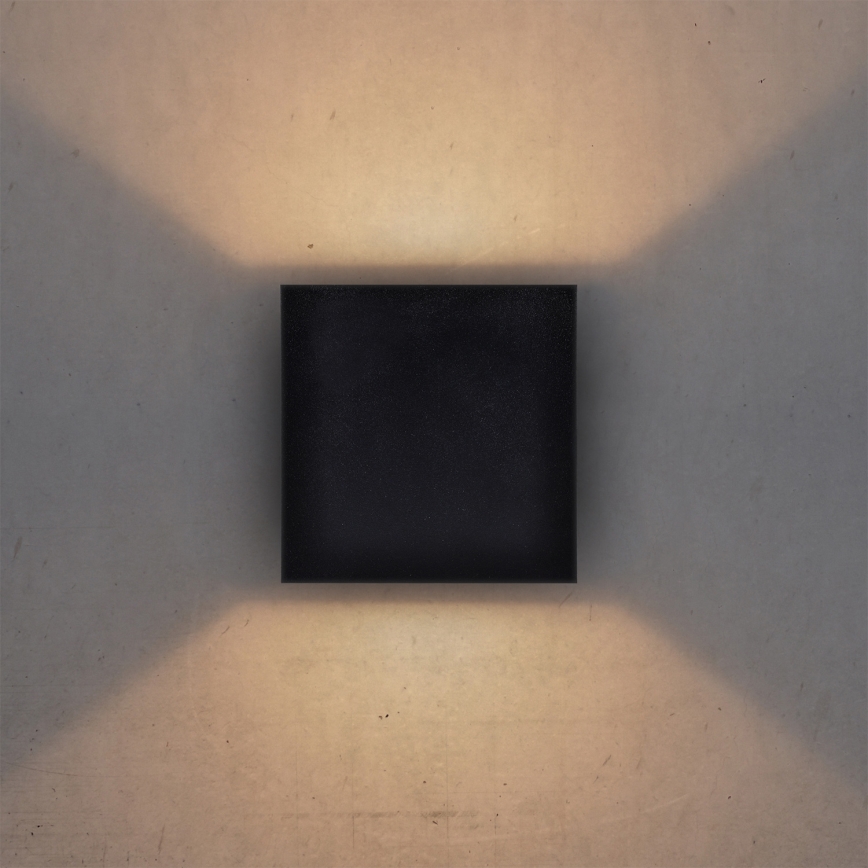 Brilagi - LED Venkovní nástěnné svítidlo CUBE LED/6W/230V černá IP54