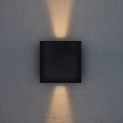 Brilagi - LED Venkovní nástěnné svítidlo CUBE LED/6W/230V černá IP54