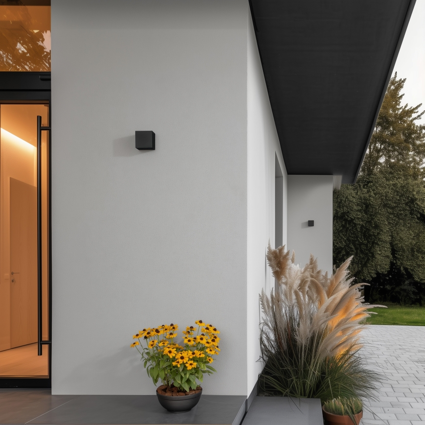 Brilagi - LED Venkovní nástěnné svítidlo CUBE LED/6W/230V černá IP54