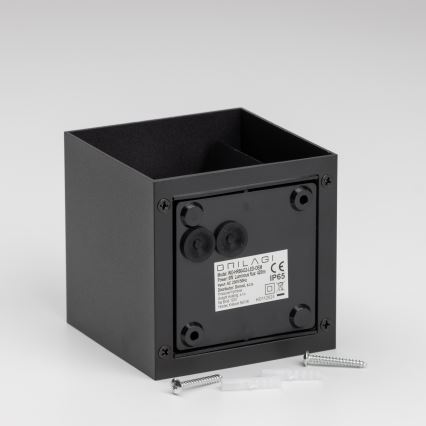 Brilagi - LED Venkovní nástěnné svítidlo CUBE LED/6W/230V černá IP54