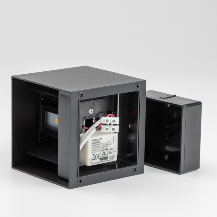 Brilagi - LED Venkovní nástěnné svítidlo CUBE LED/6W/230V černá IP54