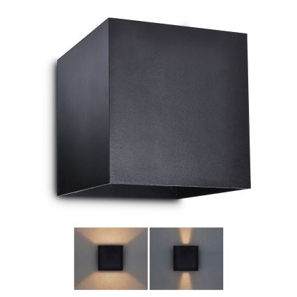 Brilagi - LED Venkovní nástěnné svítidlo CUBE LED/6W/230V černá IP54