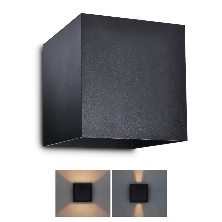 Brilagi - LED Venkovní nástěnné svítidlo CUBE LED/6W/230V černá IP54
