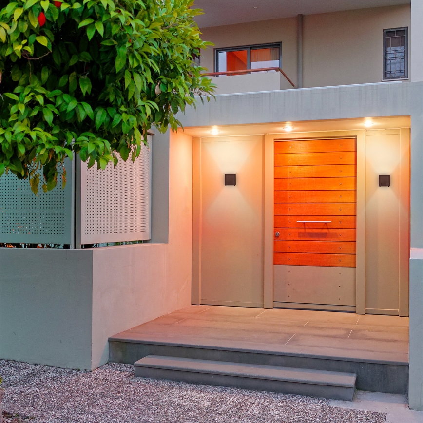 Brilagi - LED Venkovní nástěnné svítidlo CUBE LED/6W/230V hnědá IP54