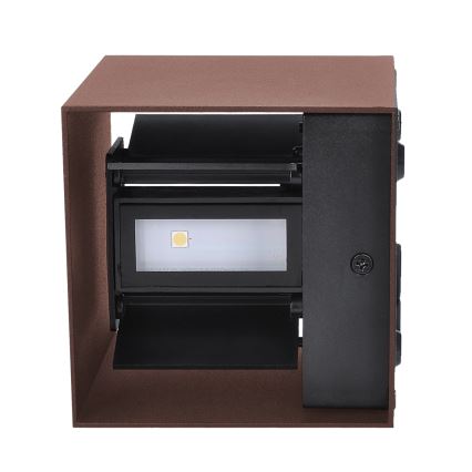 Brilagi - LED Venkovní nástěnné svítidlo CUBE LED/6W/230V hnědá IP54