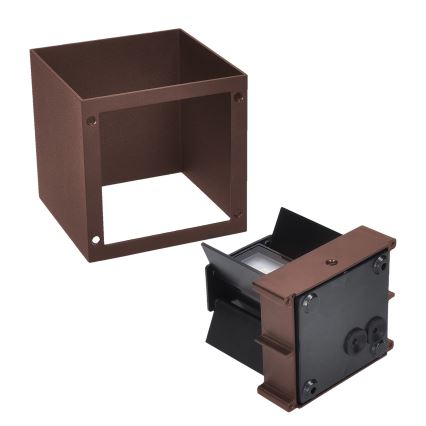 Brilagi - LED Venkovní nástěnné svítidlo CUBE LED/6W/230V hnědá IP54