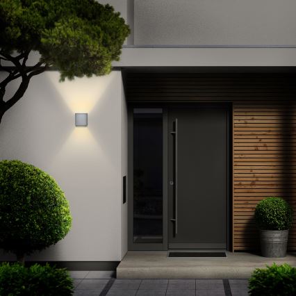 Brilagi - LED Venkovní nástěnné svítidlo CUBE LED/6W/230V šedá IP54