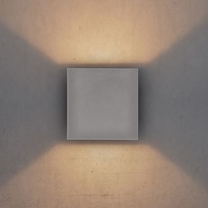 Brilagi - LED Venkovní nástěnné svítidlo CUBE LED/6W/230V šedá IP54