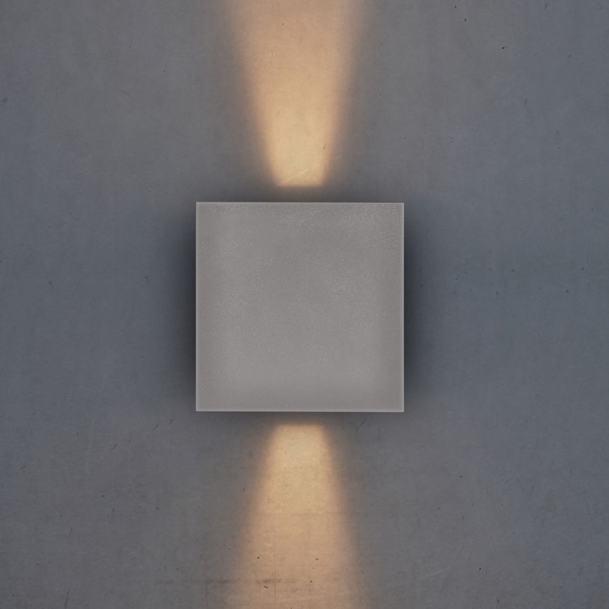 Brilagi - LED Venkovní nástěnné svítidlo CUBE LED/6W/230V šedá IP54