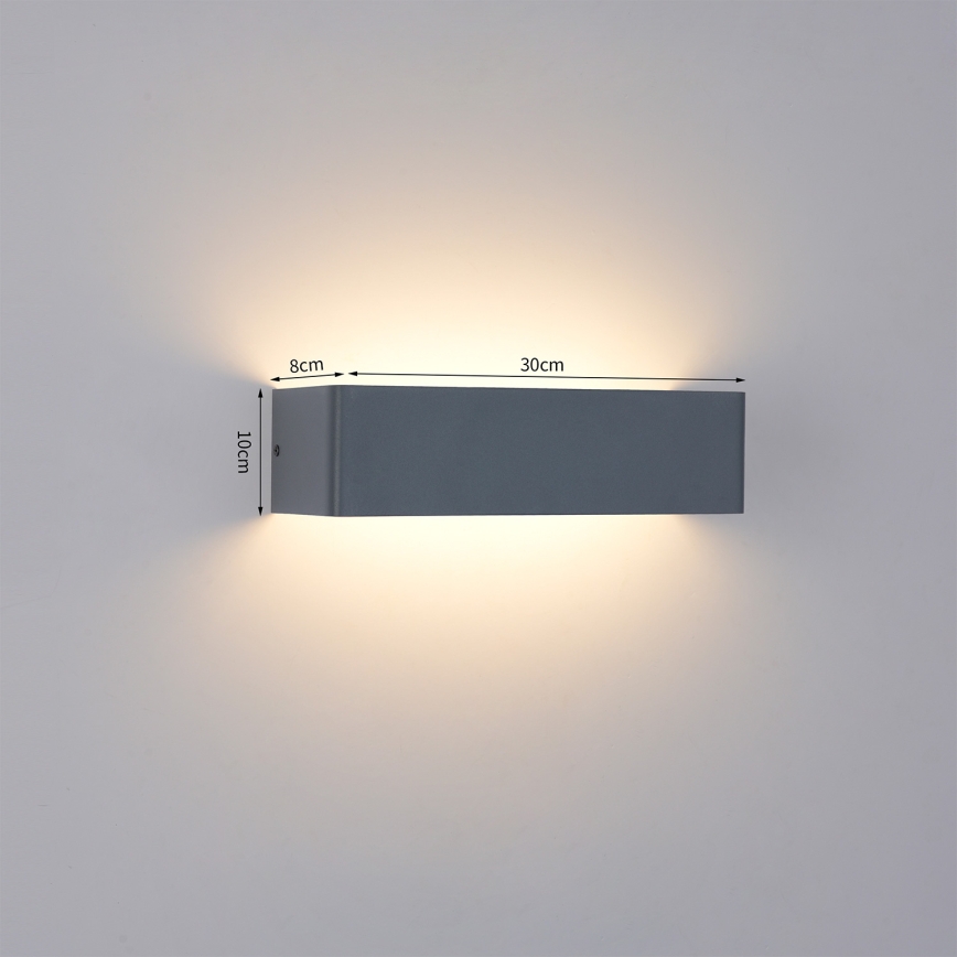 Brilagi - LED Venkovní nástěnné svítidlo DONNANI LED/12W/230V 30 cm antracit IP44