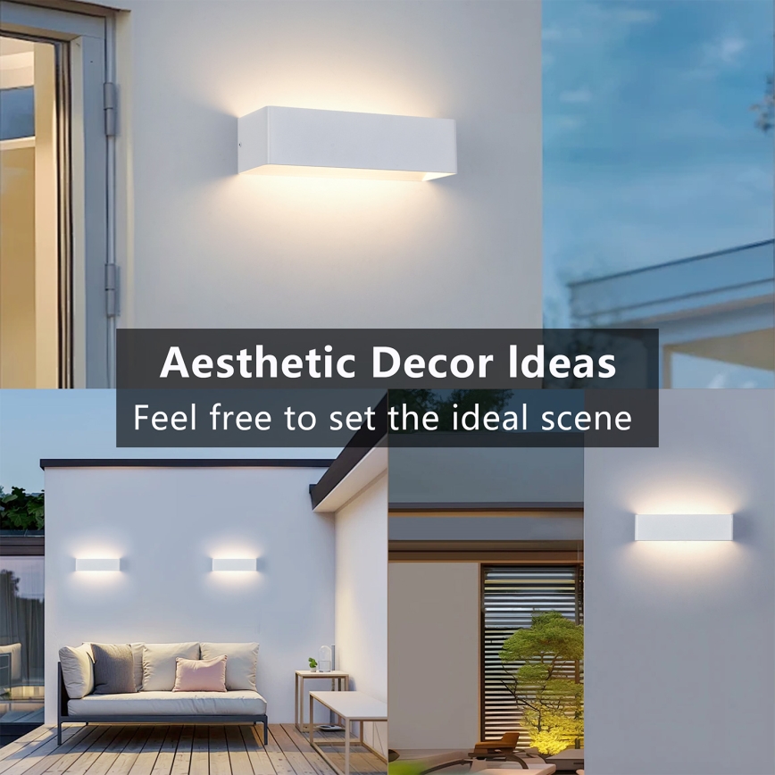 Brilagi - LED Venkovní nástěnné svítidlo DONNANI LED/12W/230V 30 cm bílá IP44