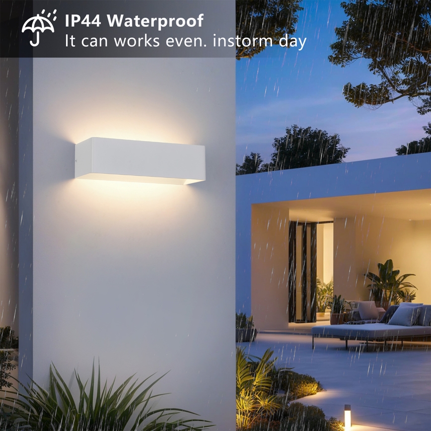 Brilagi - LED Venkovní nástěnné svítidlo DONNANI LED/12W/230V 30 cm bílá IP44