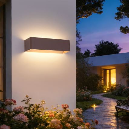 Brilagi - LED Venkovní nástěnné svítidlo DONNANI LED/12W/230V 30 cm hnědá IP44