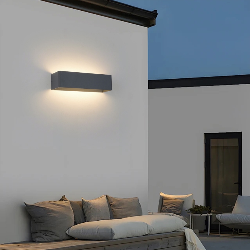 Brilagi - LED Venkovní nástěnné svítidlo DONNANI LED/12W/230V antracit IP44