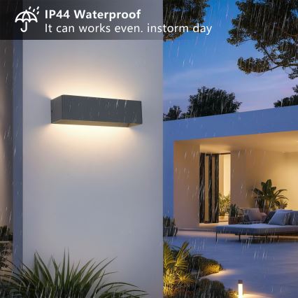Brilagi - LED Venkovní nástěnné svítidlo DONNANI LED/12W/230V antracit IP44