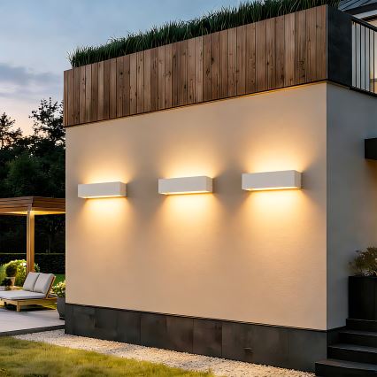 Brilagi - LED Venkovní nástěnné svítidlo DONNANI LED/12W/230V bílá IP44
