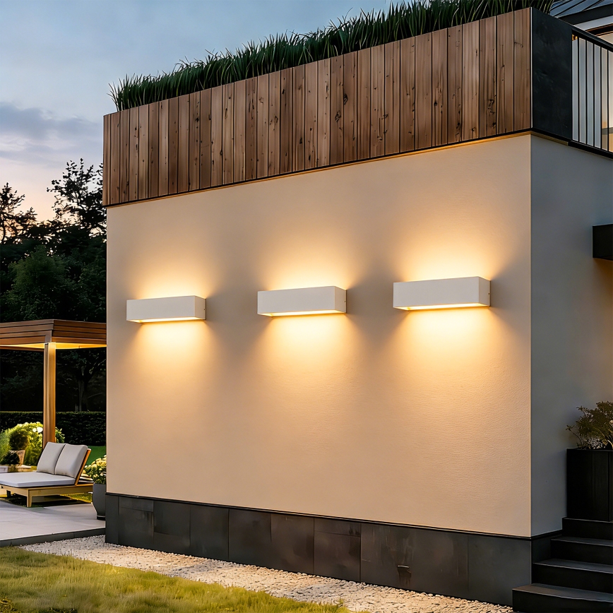 Brilagi - LED Venkovní nástěnné svítidlo DONNANI LED/12W/230V bílá IP44