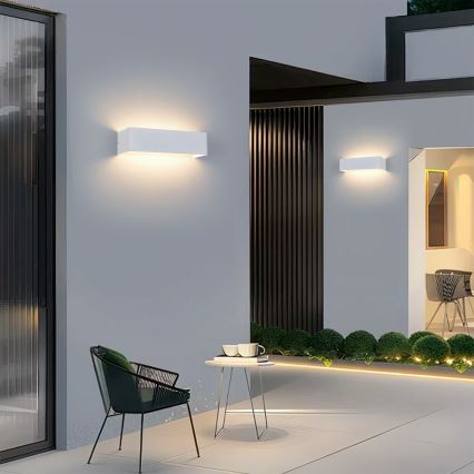 Brilagi - LED Venkovní nástěnné svítidlo DONNANI LED/12W/230V bílá IP44