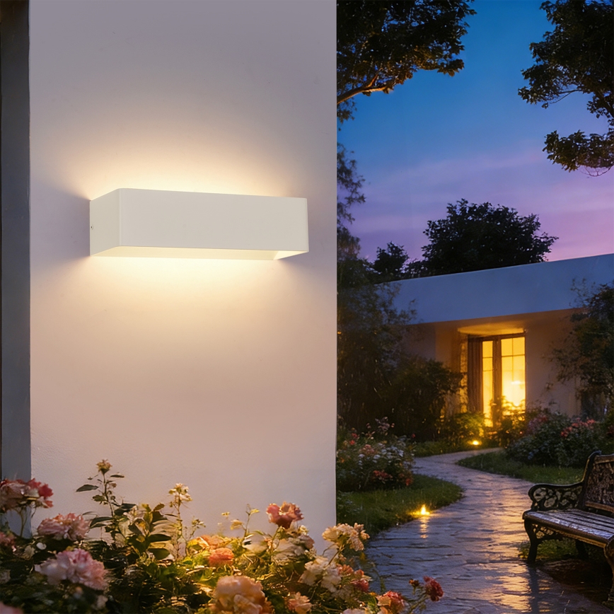 Brilagi - LED Venkovní nástěnné svítidlo DONNANI LED/12W/230V bílá IP44