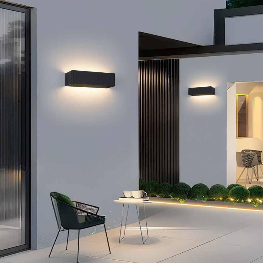 Brilagi - LED Venkovní nástěnné svítidlo DONNANI LED/12W/230V černá IP44