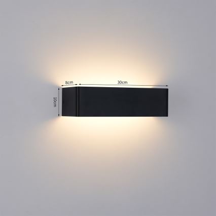 Brilagi - LED Venkovní nástěnné svítidlo DONNANI LED/12W/230V černá IP44
