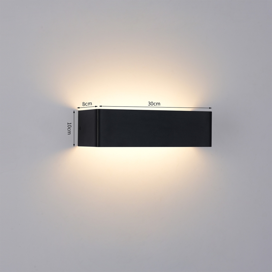 Brilagi - LED Venkovní nástěnné svítidlo DONNANI LED/12W/230V černá IP44