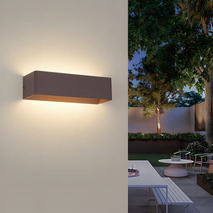 Brilagi - LED Venkovní nástěnné svítidlo DONNANI LED/12W/230V hnědá IP44