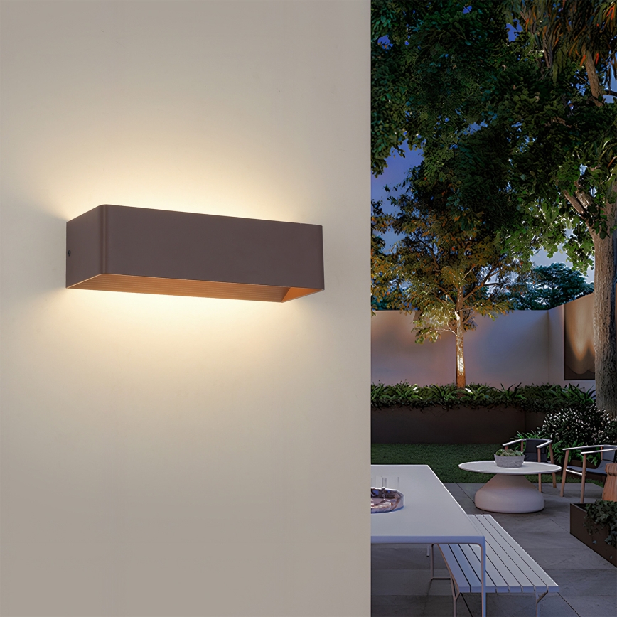 Brilagi - LED Venkovní nástěnné svítidlo DONNANI LED/12W/230V hnědá IP44