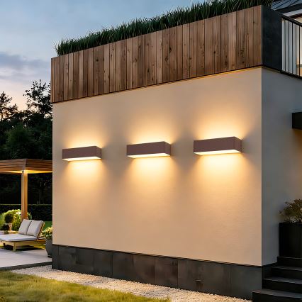 Brilagi - LED Venkovní nástěnné svítidlo DONNANI LED/12W/230V hnědá IP44
