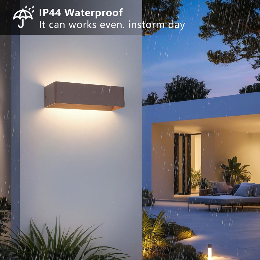 Brilagi - LED Venkovní nástěnné svítidlo DONNANI LED/12W/230V hnědá IP44