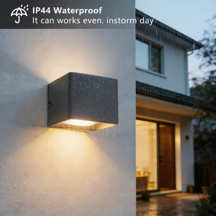 Brilagi - LED Venkovní nástěnné svítidlo DONNANI LED/5W/230V antracit IP44