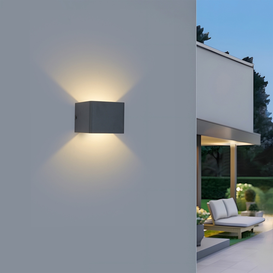 Brilagi - LED Venkovní nástěnné svítidlo DONNANI LED/5W/230V antracit IP44