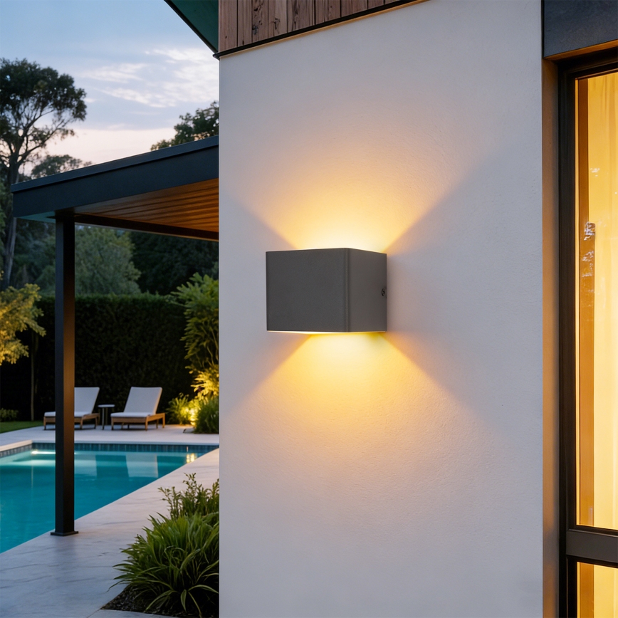 Brilagi - LED Venkovní nástěnné svítidlo DONNANI LED/5W/230V antracit IP44