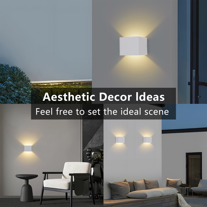 Brilagi - LED Venkovní nástěnné svítidlo DONNANI LED/5W/230V bílá IP44