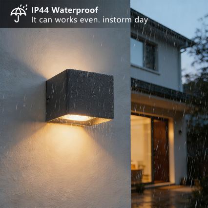 Brilagi - LED Venkovní nástěnné svítidlo DONNANI LED/5W/230V černá IP44