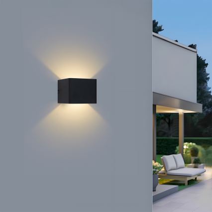 Brilagi - LED Venkovní nástěnné svítidlo DONNANI LED/5W/230V černá IP44