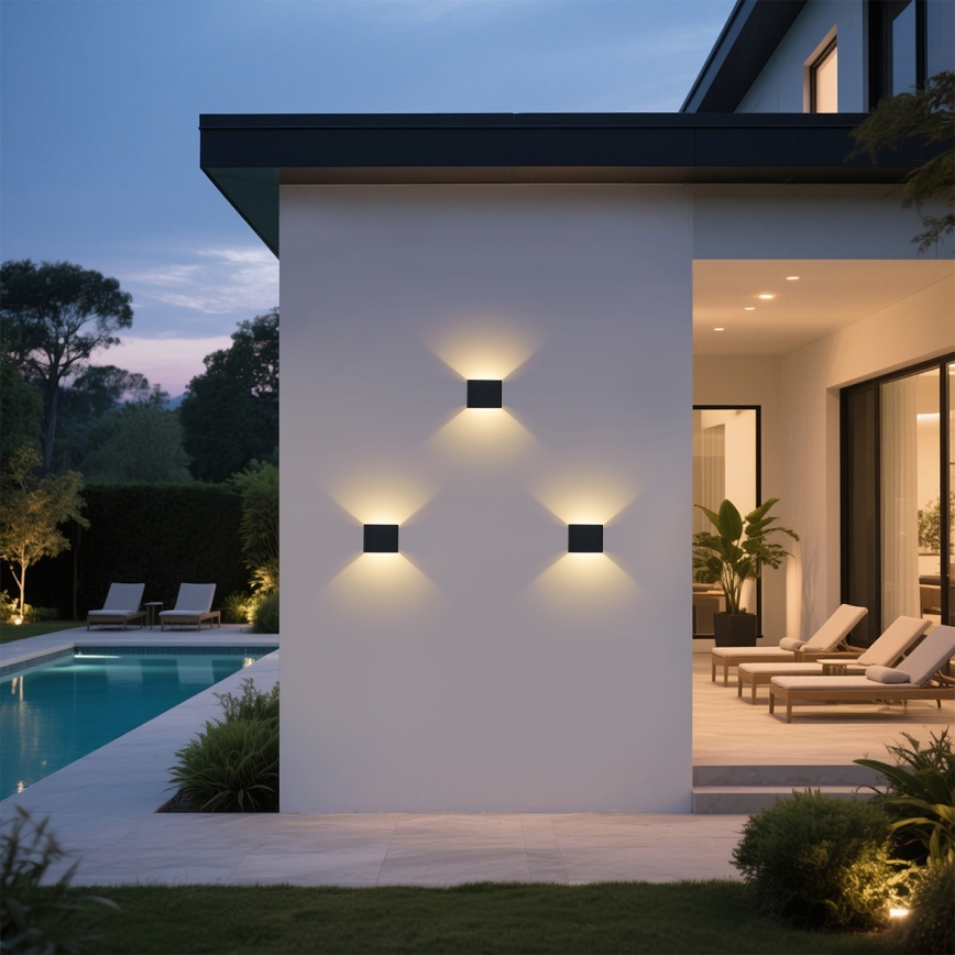 Brilagi - LED Venkovní nástěnné svítidlo DONNANI LED/5W/230V černá IP44