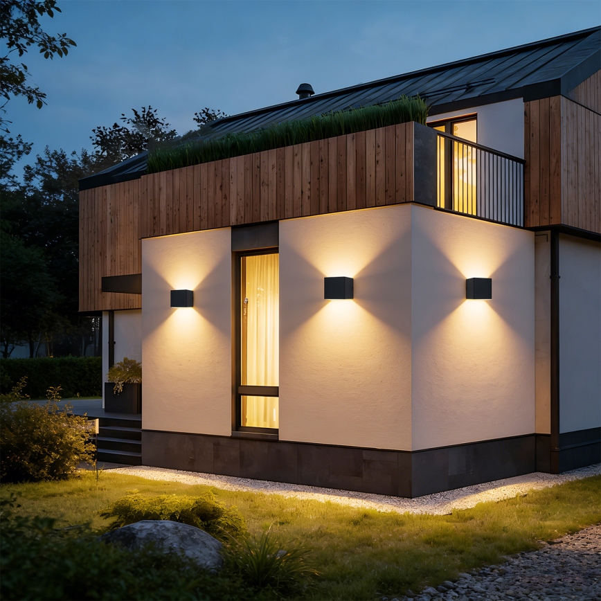 Brilagi - LED Venkovní nástěnné svítidlo DONNANI LED/5W/230V černá IP44