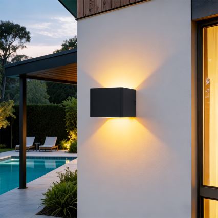 Brilagi - LED Venkovní nástěnné svítidlo DONNANI LED/5W/230V černá IP44