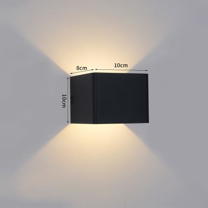 Brilagi - LED Venkovní nástěnné svítidlo DONNANI LED/5W/230V černá IP44
