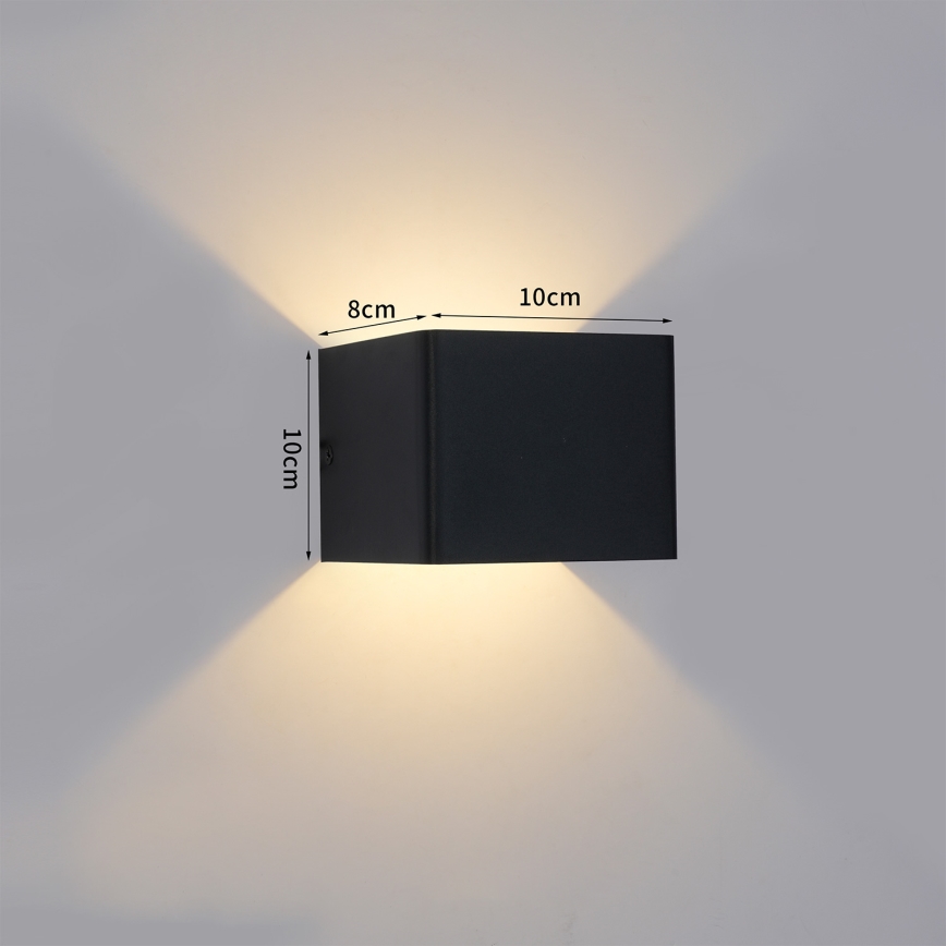 Brilagi - LED Venkovní nástěnné svítidlo DONNANI LED/5W/230V černá IP44