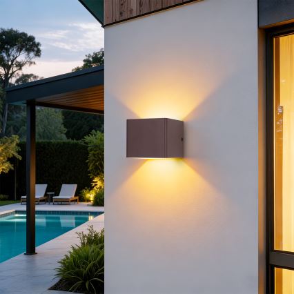 Brilagi - LED Venkovní nástěnné svítidlo DONNANI LED/5W/230V hnědá IP44